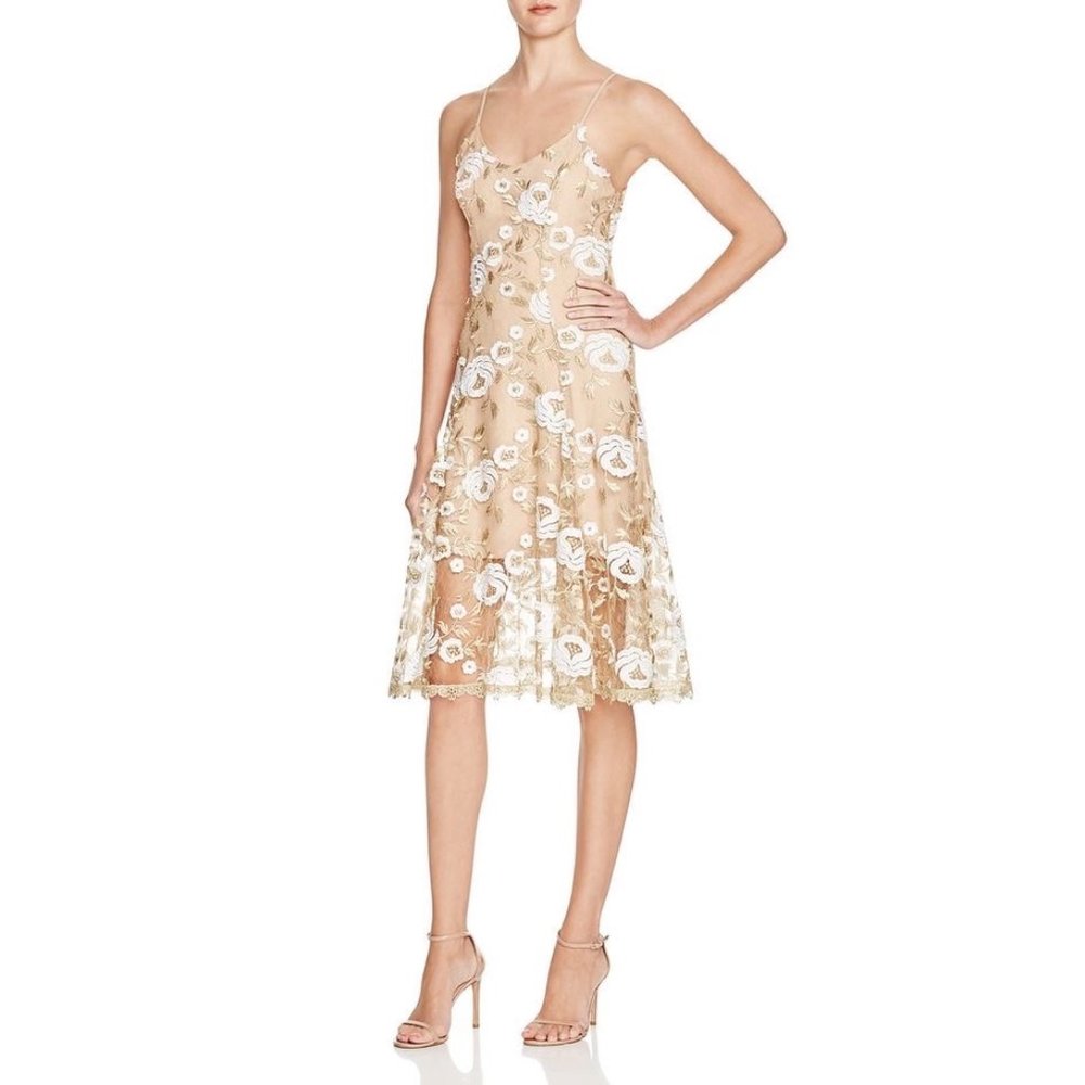 DRESS THE POPULATION Anne Floral Slip Dress | Size XS